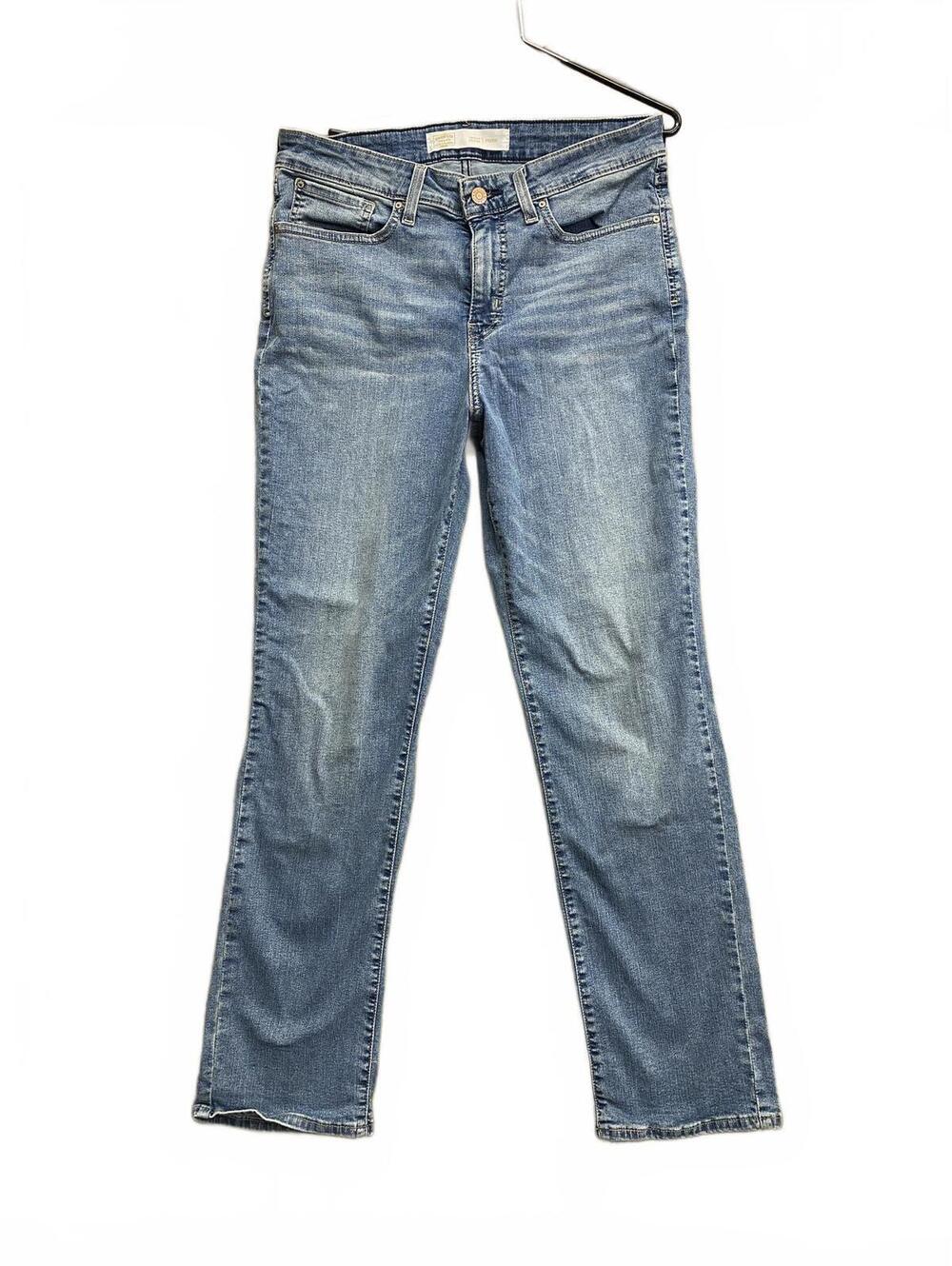 Vtg Levi Strauss Signature Women's Straight Leg Blue Jeans size W30x32 Stretchy